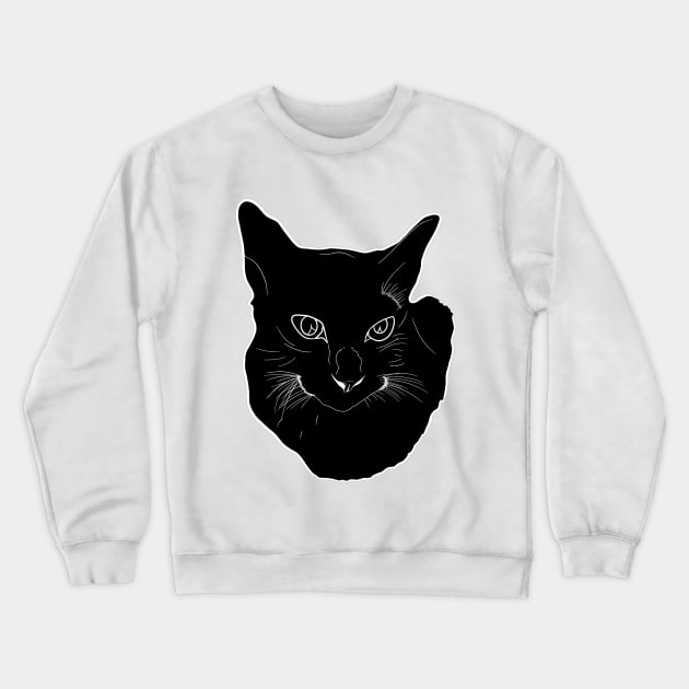 OLIVE OIL THE CAT LOGO Mark Gufler Art Crewneck Sweatshirt by Morketiden Productions